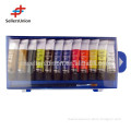 EN71 high quality hot-selling 12colors*12ml professional oil color set with one paint brush